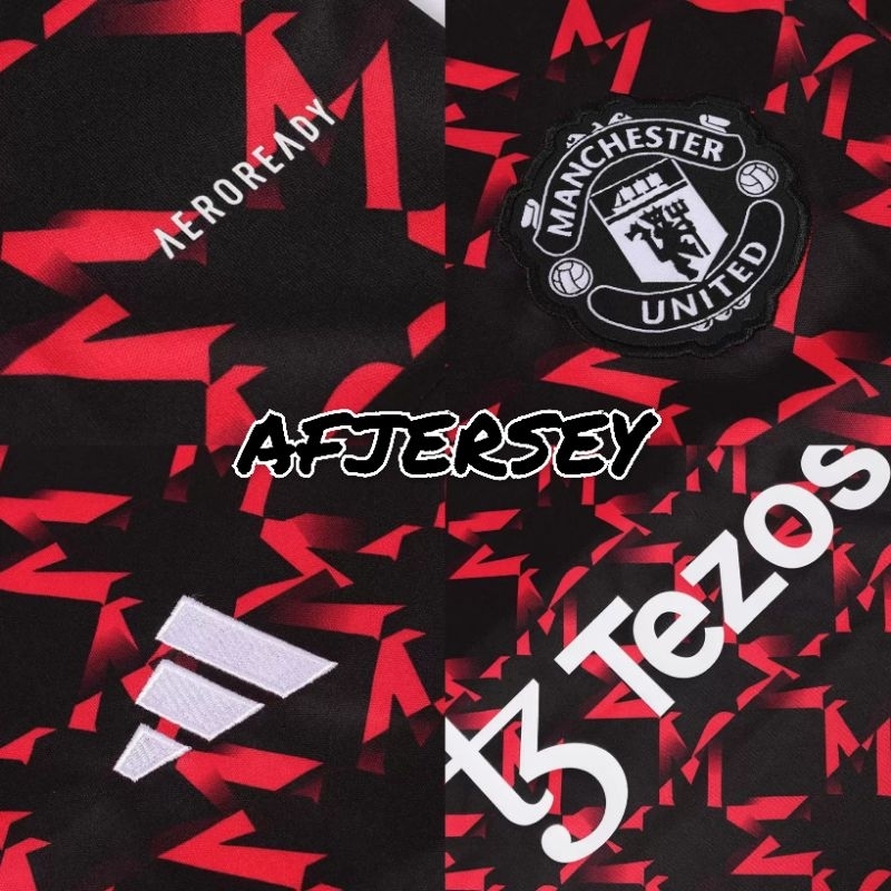 Jual Fans Jersey Bola Mu.id Mnchstr_Utd Trening TEZOS Merah 2024 2025 ...
