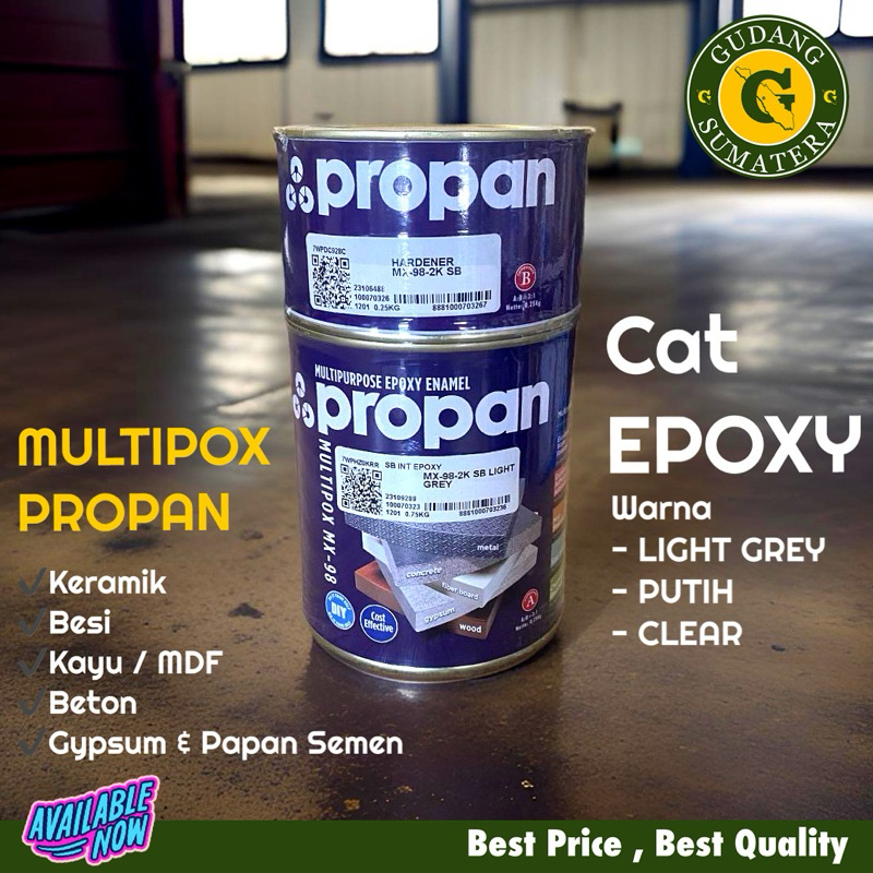 Jual CAT LANTAI KERAMIK SERBA GUNA / EPOXY PROPAN MULTIPOX 1 LITER SET ...