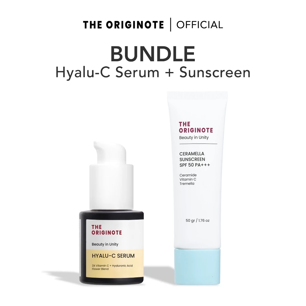 Originote Bundle Serum Hyalu-C dan Sunscreen Ceramella SPF 50 PA+++