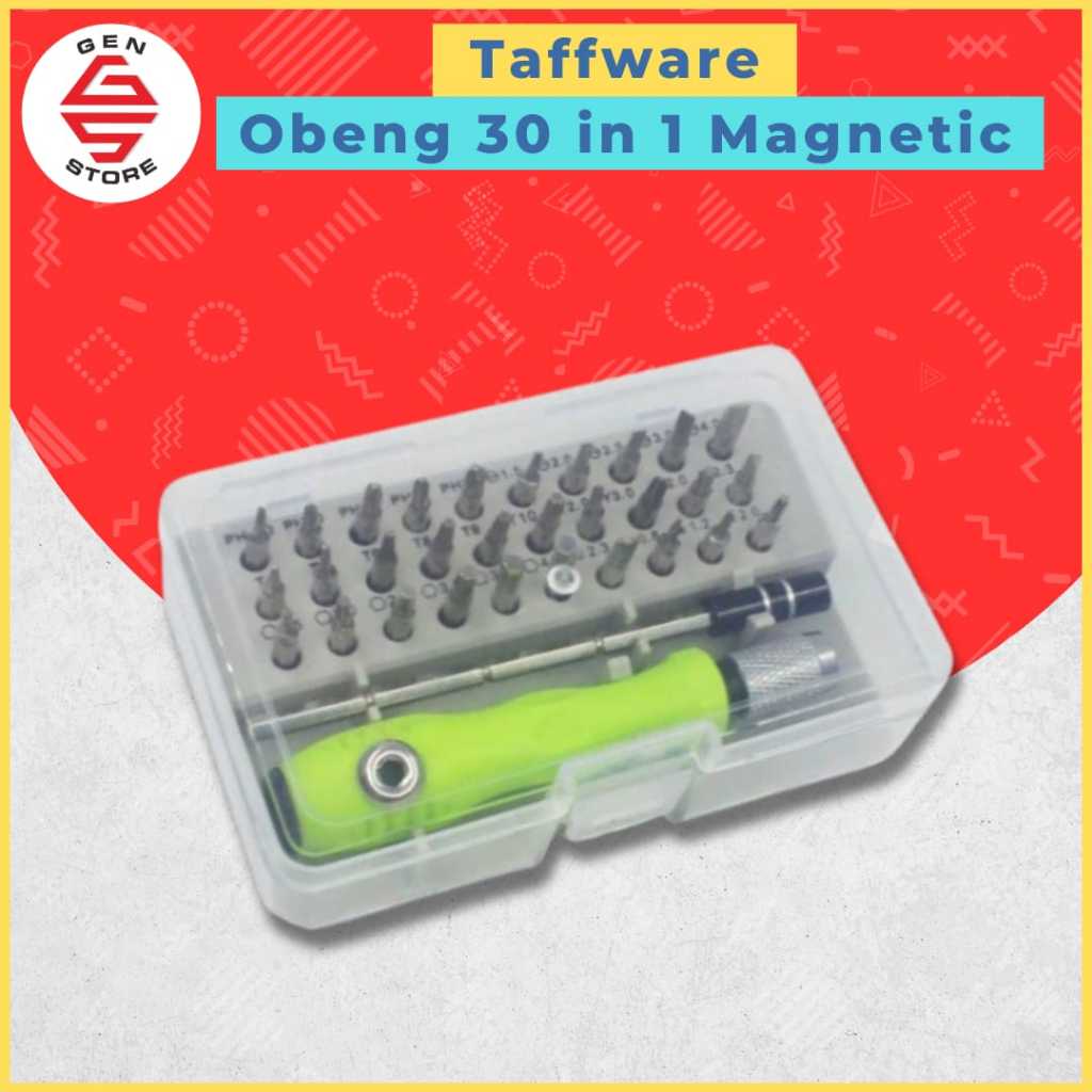 Jual Gen Store Taffware Obeng 32in1 Magnetic Screwdrivers Tool for ...