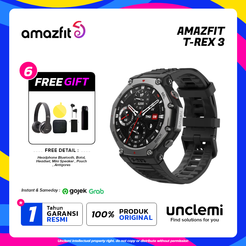 Gard&reg; Pellicola Protettiva Per Schermo Amazfit T-Rex 3 (48mm) - Confezione Da 3 - Idrogel Ultra-Trasparente