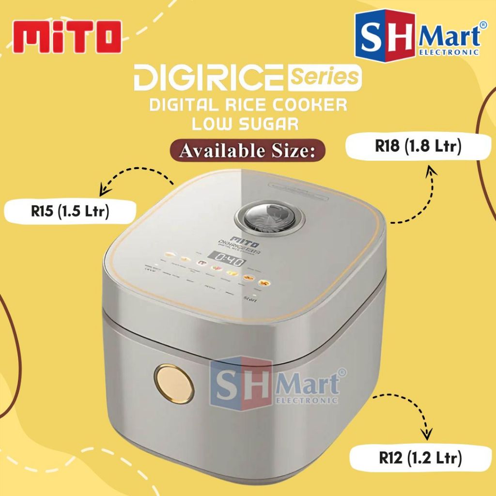 Jual RICE COOKER MITO DIGITAL R12 / R15 / R18 LOW SUGAR LED DISPLAY ...
