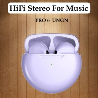Pro6 TWS Headset Earphone Bluetooth Henset Bloetooth Wireless Sport Handsfree Bt Earbuds