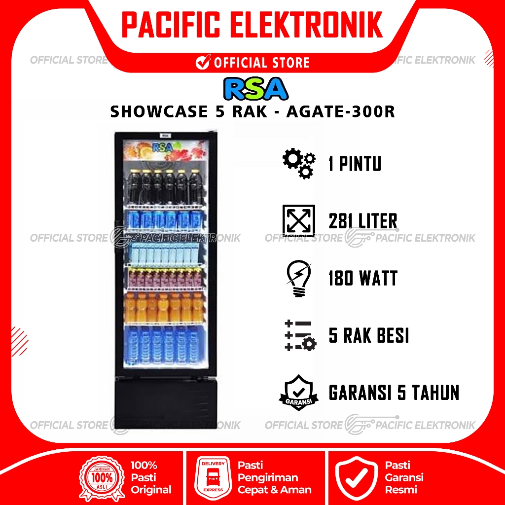 Jual Showcase RSA 5 Rak AGATE-300RN / AGATE 300RN | Shopee Indonesia
