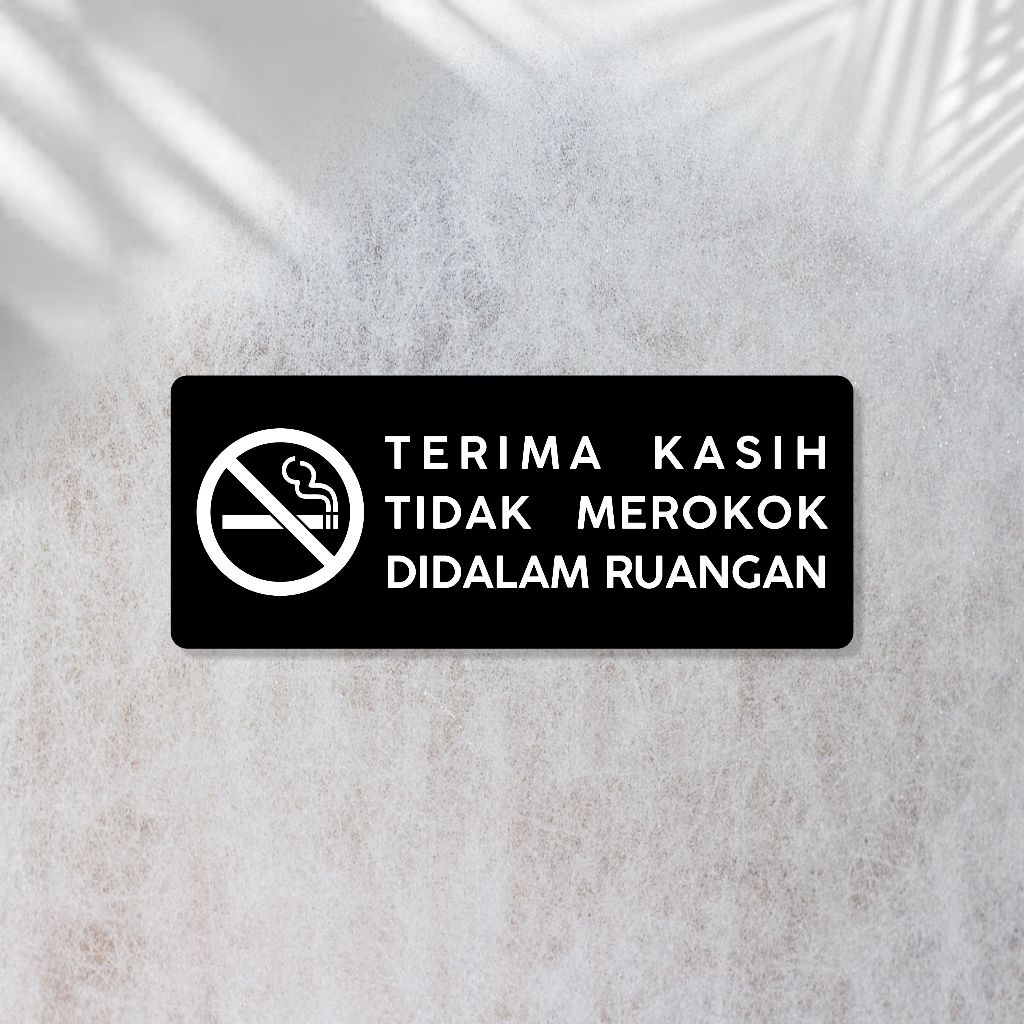 Jual Sign Acrylic dilarang merokok di dalam ruangan | Akrilik dilarang