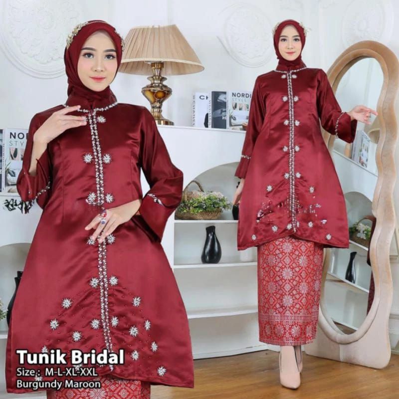 Jual Kebaya Set Rok//Kebaya Bahan Satin Bridal//Kebaya Kondangan ...