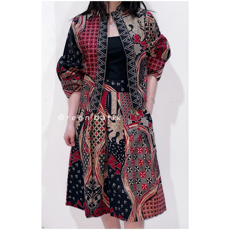 Jual Setelan Rok Batik Wanita / Setelan Batik Kantor / Batik One Set ...