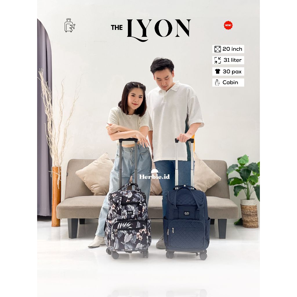 Jual [THE LYON] TAS RANSEL TROLI KABIN PESAWAT FASHION KOREA BARLEY ...
