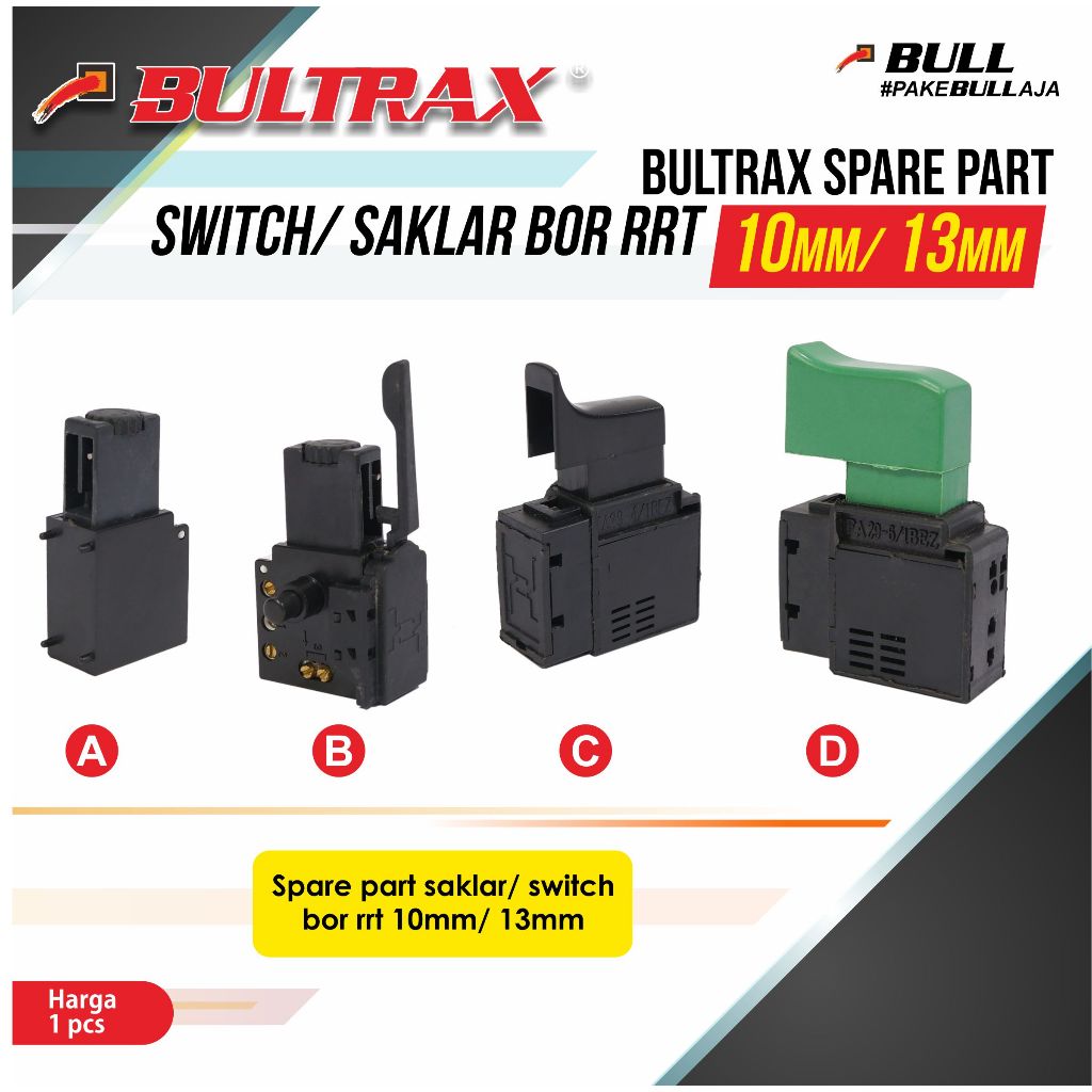 Jual Bultrax Spare part Saklar switch bor rrt 10mm13mm | Shopee Indonesia