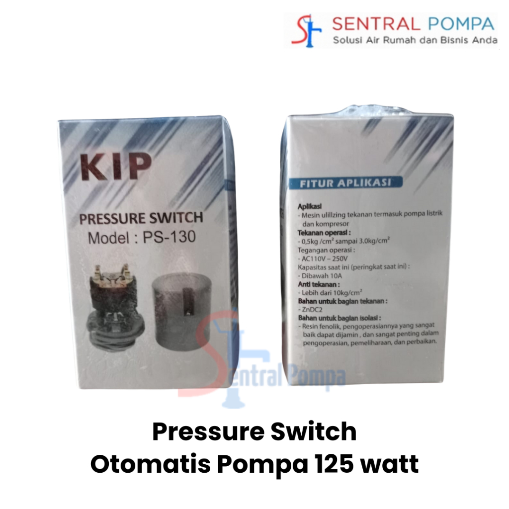 Jual Pressure Switch KIP 1/4 inch Otomatis Pompa Air PS-130 drat dalam ...