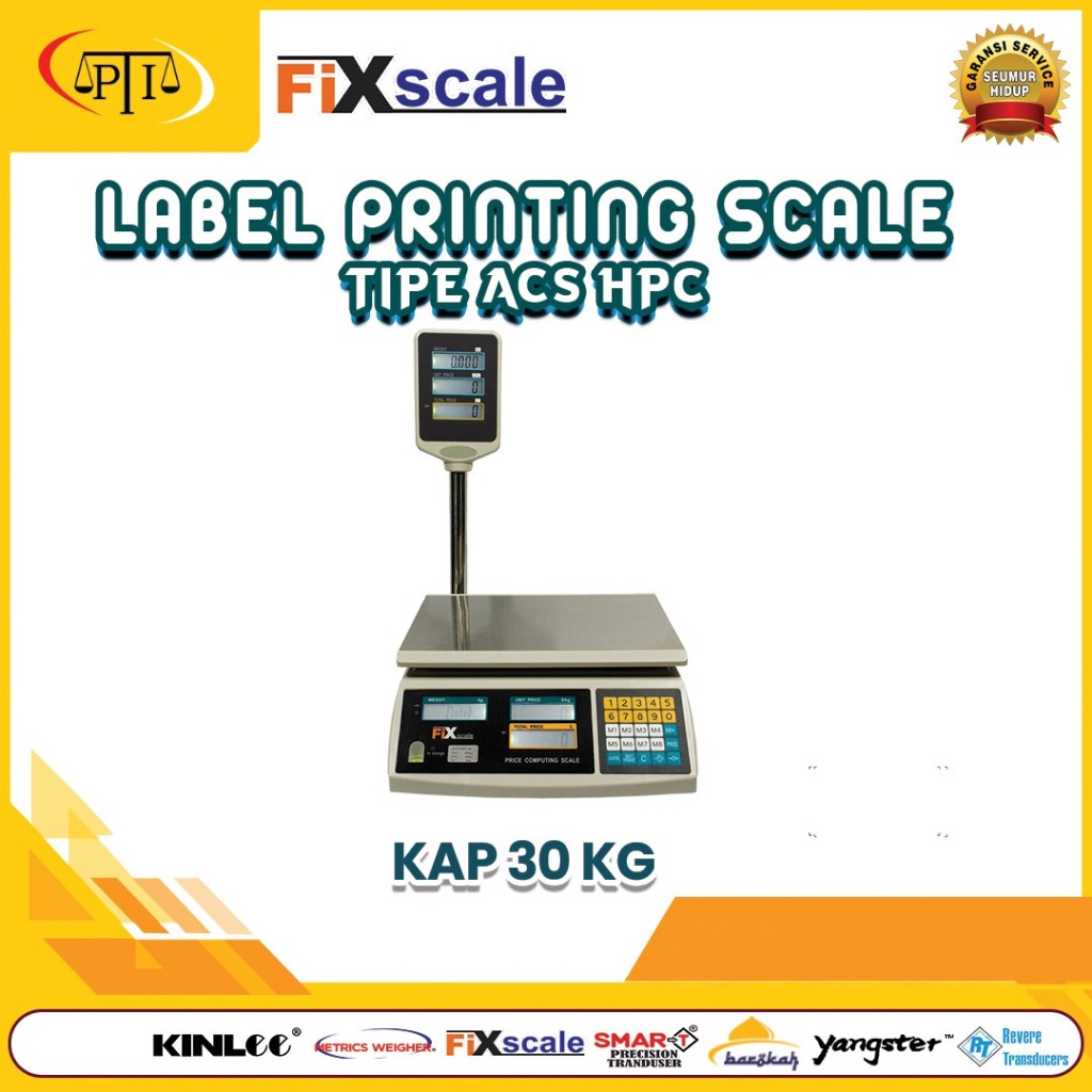 Jual FIX SCALE Timbangan Kasir Swalayan 30kg | Timbangan Digital ...