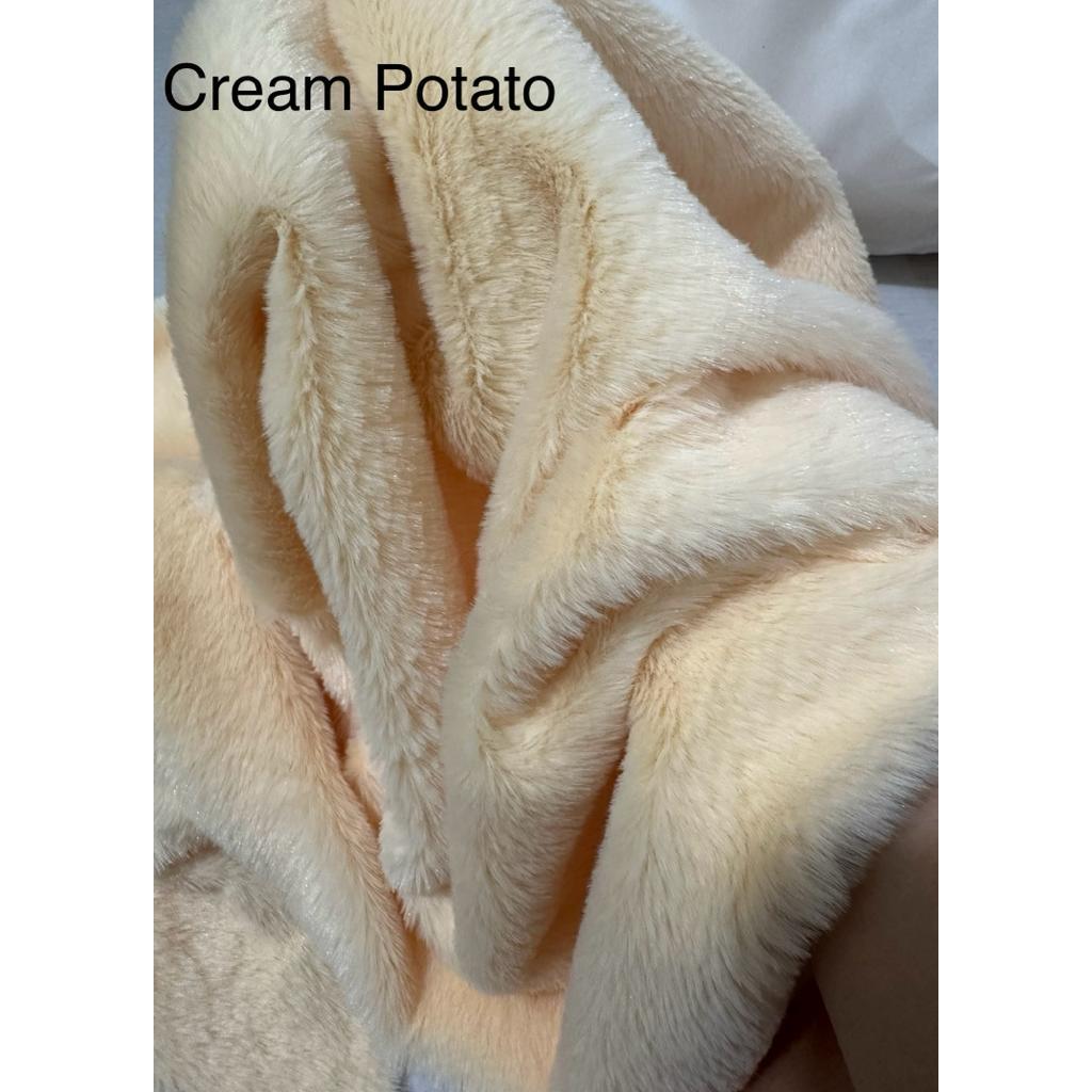 Jual Kain Bulu Rabbit Fur/Kain Bulu Kelinci Halus/Kain Bulu Korea Kain ...