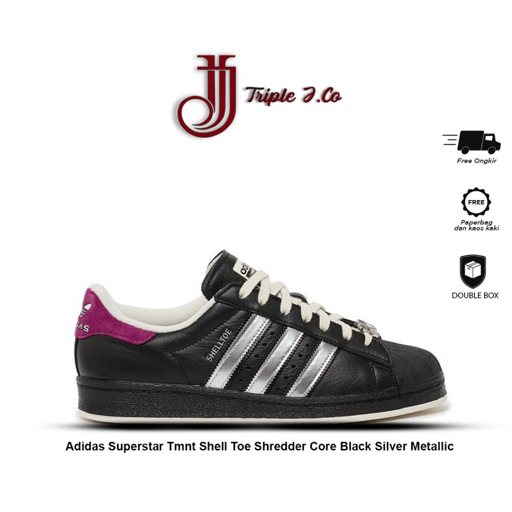 Jual Adidas Superstar Tmnt Shell Toe Shredder Core Black Silver ...