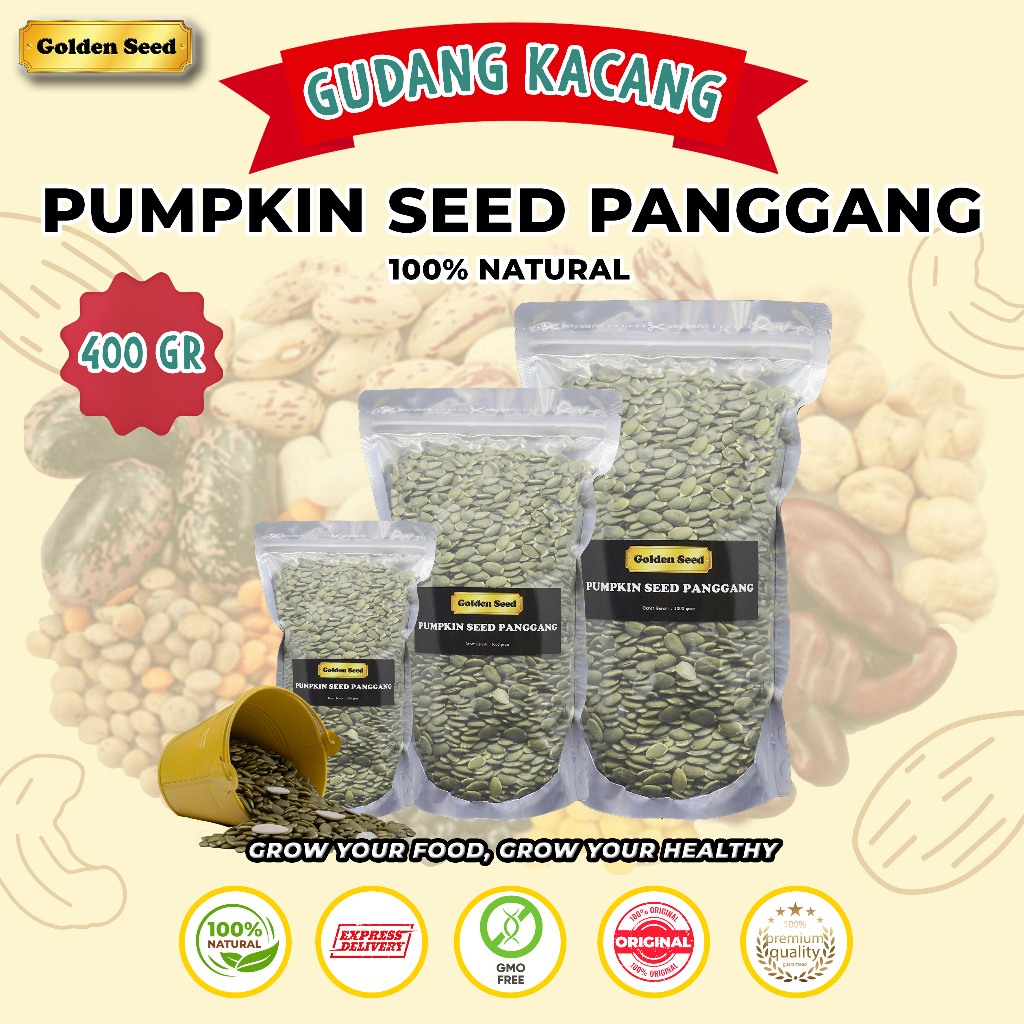 Jual PUMPKIN SEED PANGGANG 100 GRAM PREMIUM - BIJI LABU ROASTED 100 GR ...
