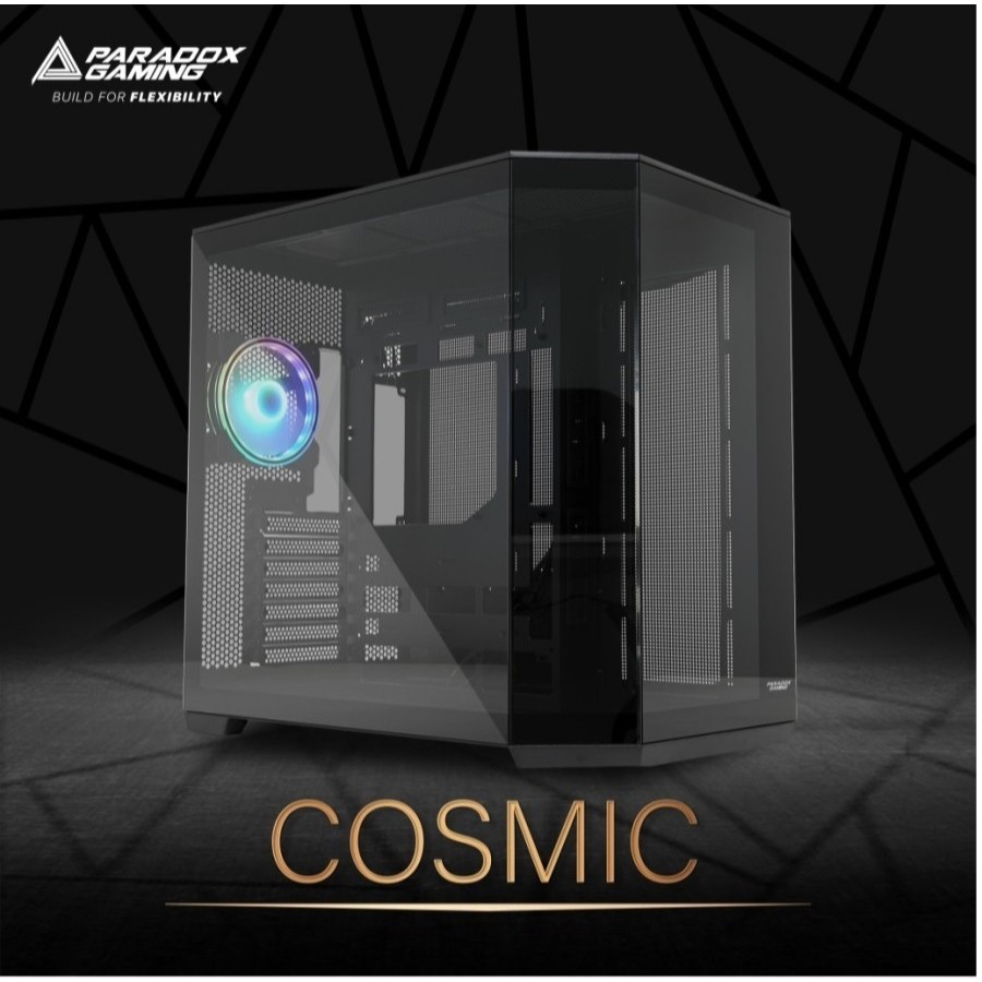 Jual PARADOX PC CASING D60 COSMIC | GAMING CASING | NO PSU - BLACK ...