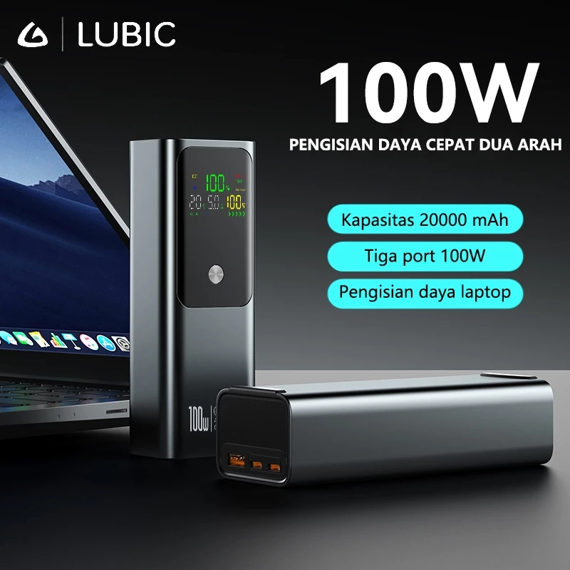 LUBIC K81 Power Bank 20000mAh 100W USB Type-C Fast Charging