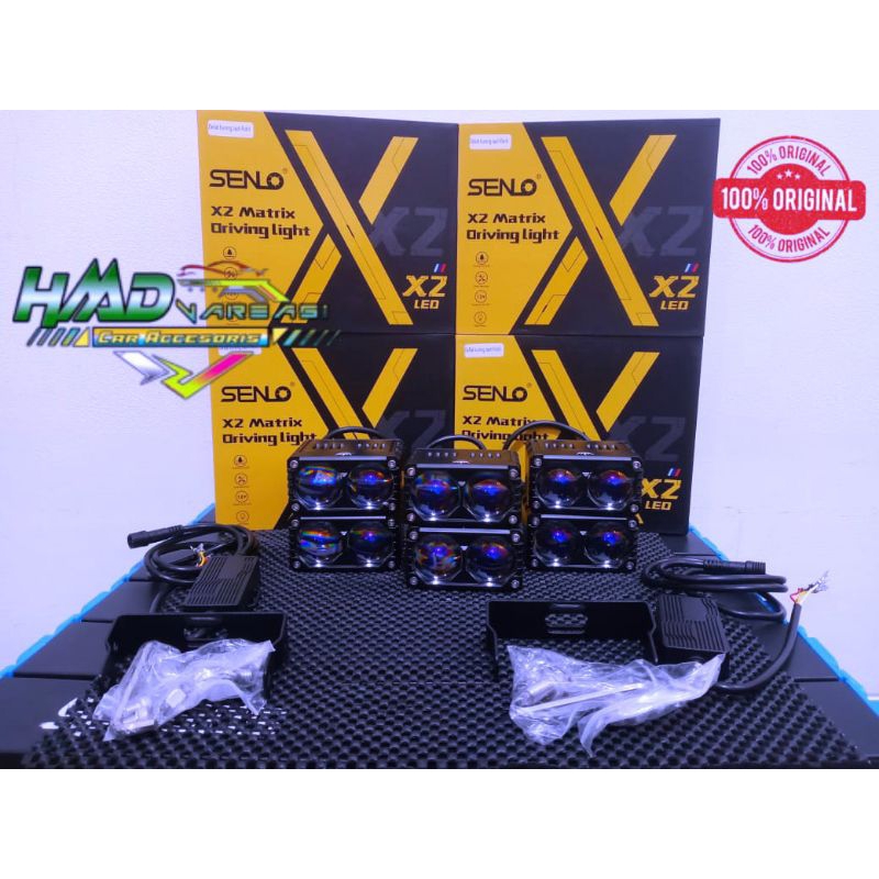 Jual LAMPU SENLO X2 PLUS MINI PROJIE SQL 2 MATA PROJECTOR LED MOBIL