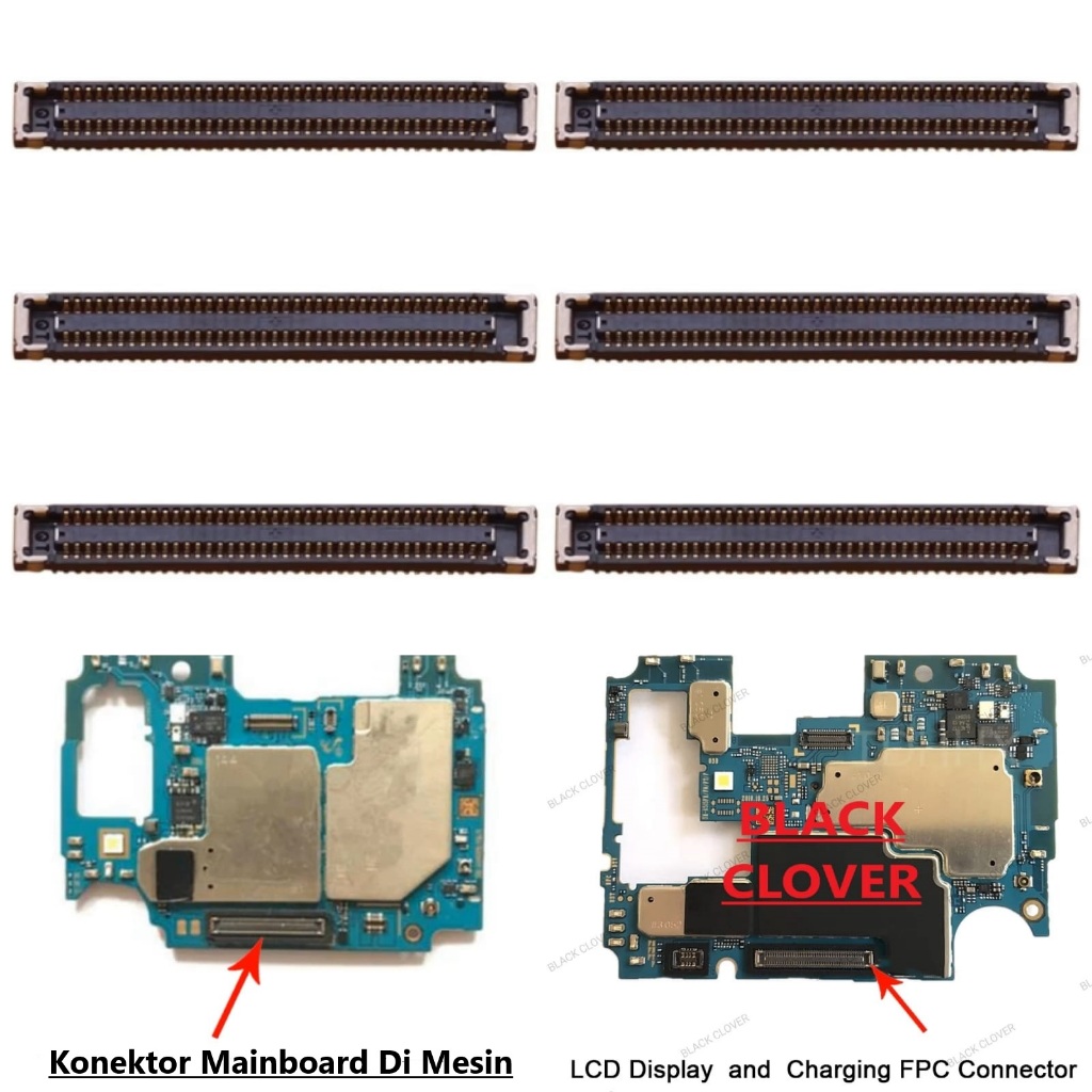 Konektor Connector Mainboard Samsung A71 A715f Soket Main Board Lcd FPC 78  Pin di mesin