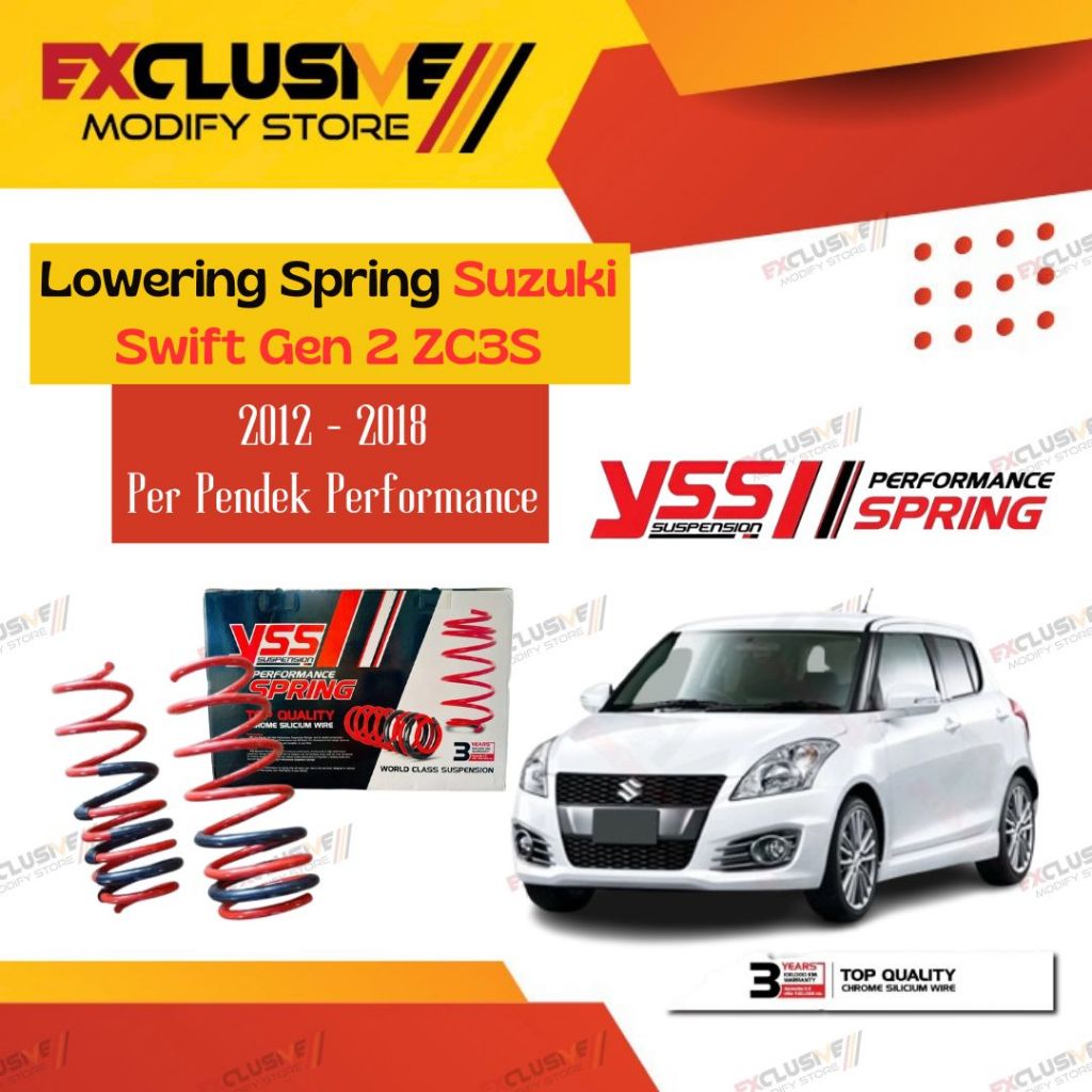 Jual YSS LOWERING SPRING KIT SUZUKI SWIFT (2012 - 2018) GEN 2 ZC3S ...