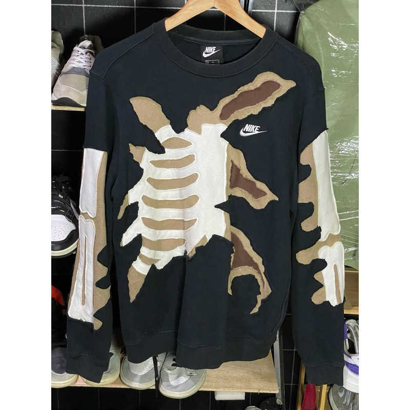 Jual SWEATER Second Atau Preloved Size MEDIUM (M), NIKE REWORK SKELETON ...