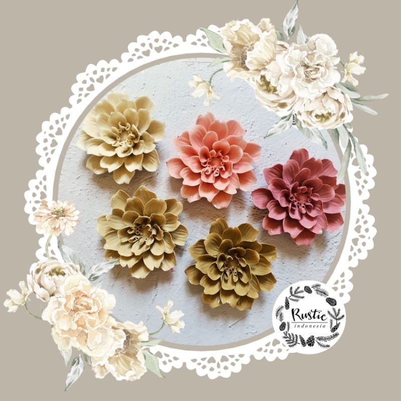 Jual Bunga Resin Hiasan Mahar Dekorasi Props Foto - Magnolia 9cm ...