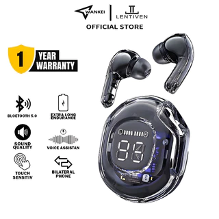 WANKEI LENTIVEN Earphone Bluetooth TWS Headset Wireless With Microphone Sports Waterproof