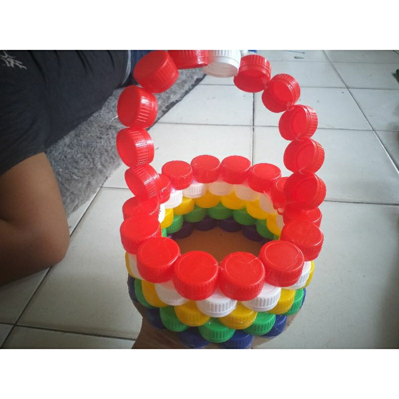 Jual Paket Hemat Keranjang Botol dan Tempat Tisu Persegi Dari Tutup ...
