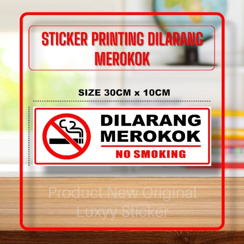 Jual Sticker Stiker Printing Dilarang Merokok | Shopee Indonesia