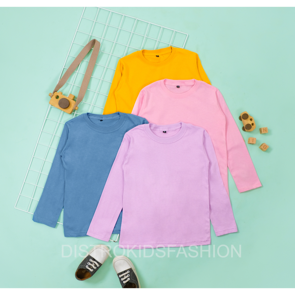 Jual Kaos Polos Anak Lengan Panjang//Kaos Lengan Panjang Anak Polos