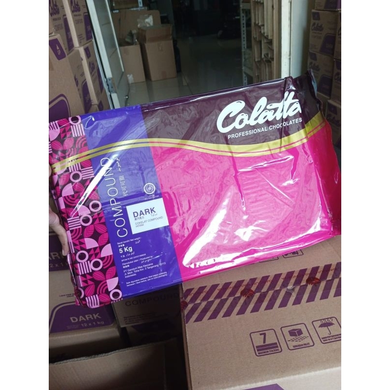 Jual COLATTA DARK COMPOUND 5 KG - PER 1 PCS //COKLAT COLATTA // DCC ...