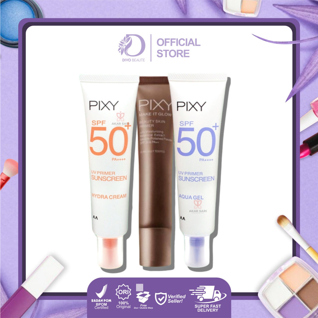 Jual Pixy Make It Glow Beauty Skin Primer | Primer Sunscreen Aqua Gel ...