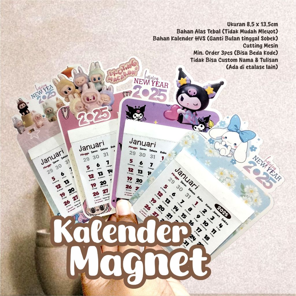 Jual KALENDER MINI MAGNET/KULKAS 2026 READY STOCK | Shopee Indonesia