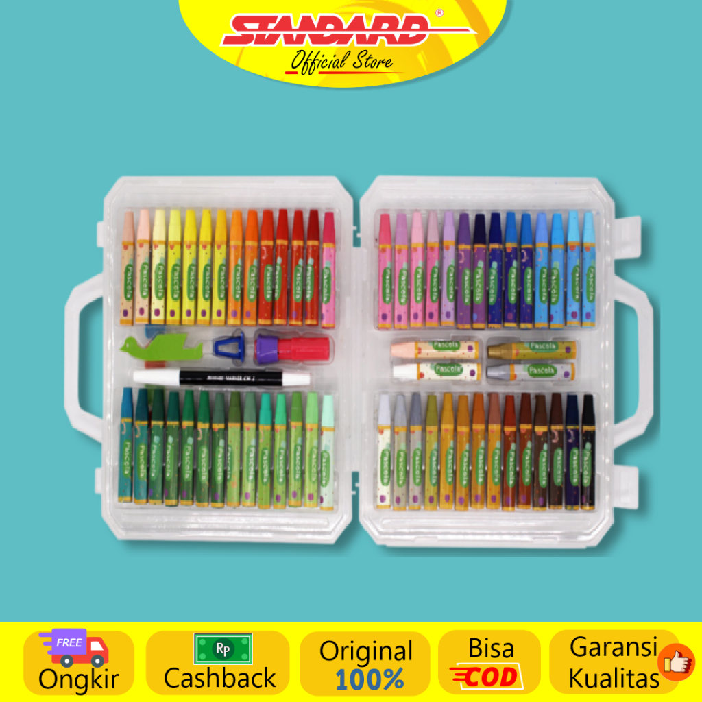 Standard - Pascola Oil Pastel 55 + 5 / Set ( Crayon / Pewarna / Coloring ) (2)