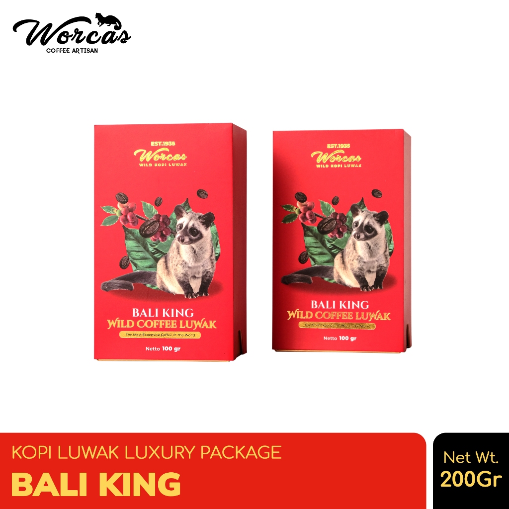 Jual WORCAS Kopi Luwak Liar Bali King Luxury Package 200gr