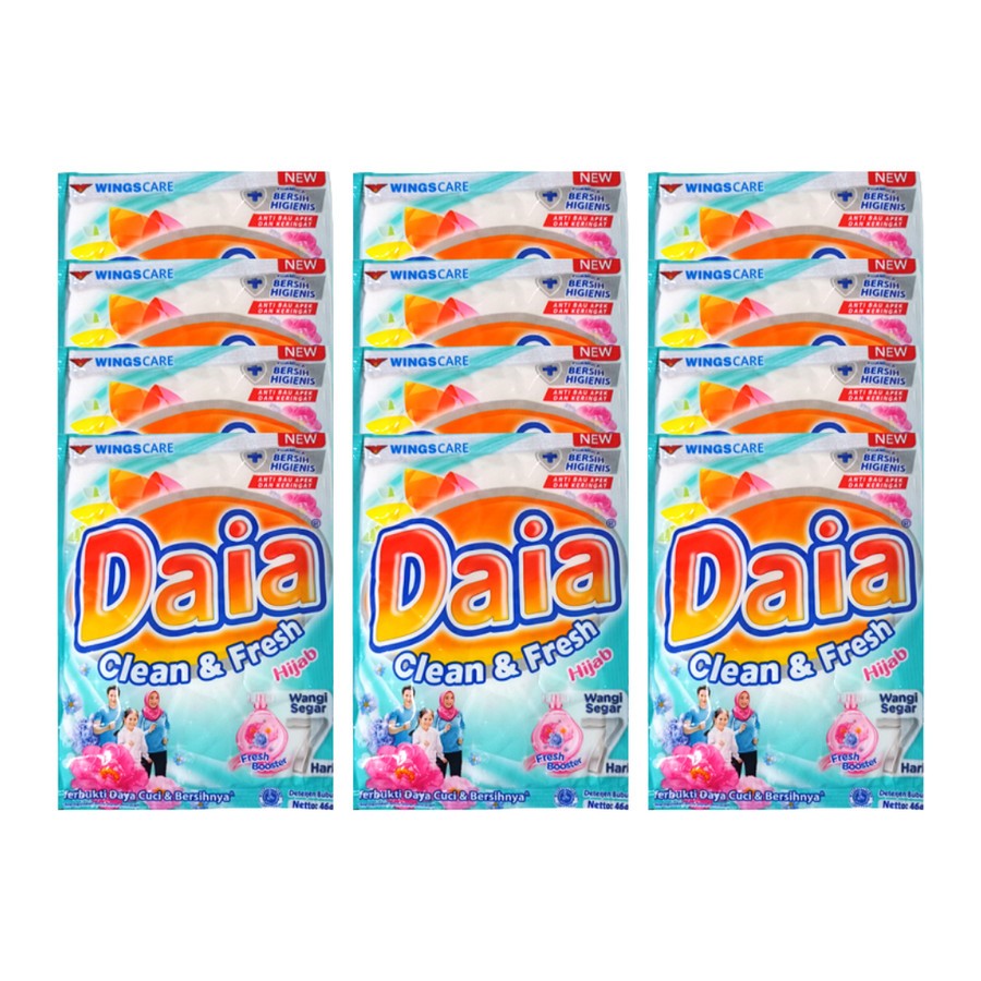 Jual Deterjen Bubuk Daia Clean & Fresh Hijab Renceng 46 gr 1pcs ...