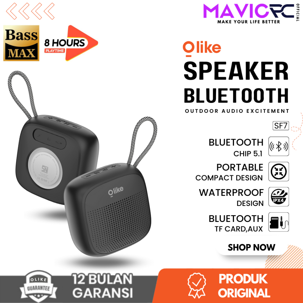 Jual OLIKE SF7 Speaker Bluetooth Mini Wireless Outdoor Sound Bass