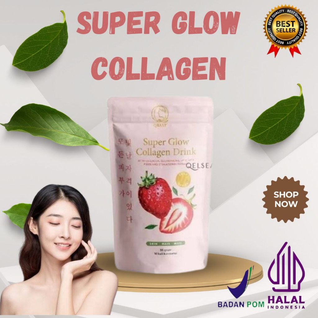 Jual (Super Seller) QBAST QELSEA SUPER GLOW Collagen Drink Minuman ...