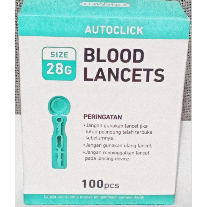 Jual ONEMED AUTOCLICK BLOOD LANCETS 28G | Shopee Indonesia
