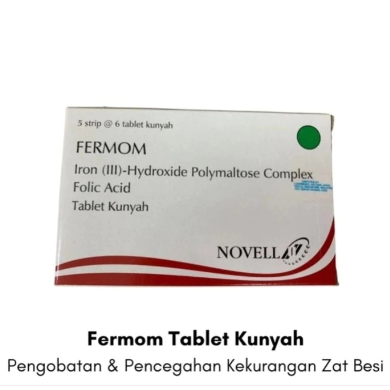 Jual Fermom Box 30 Tablet Kunyah - Asam Folat + Zat Besi - Vitamin Ibu ...