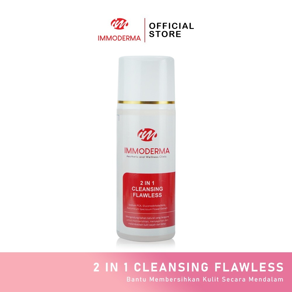 Jual IMMODERMA 2 in 1 Cleansing Flawless | Toner Penyegar Pembersih dan ...