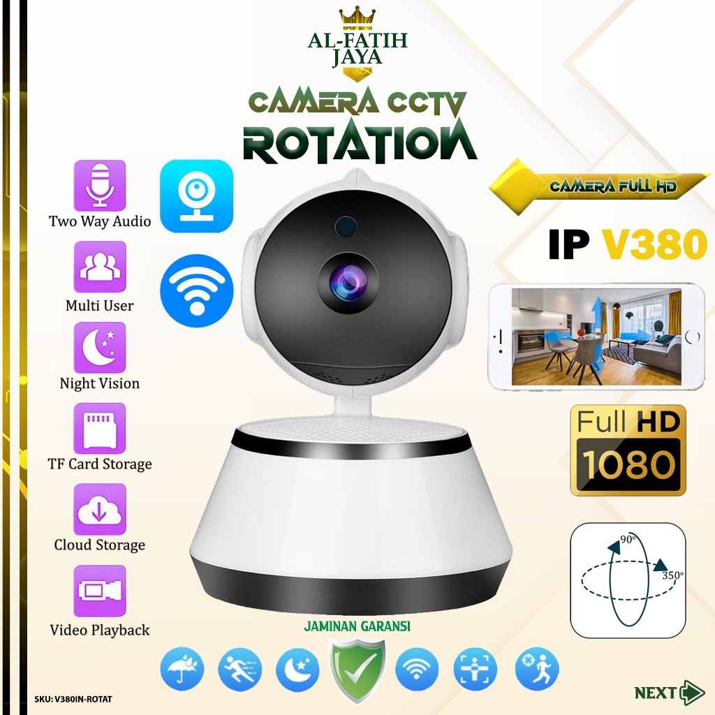 Jual IP Camera HD WiFi Cctv Security Cam Wireless Home Network V380 ...