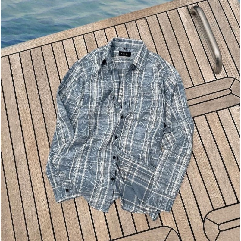 Jual RUCAS MIRACLE BLUE WASH FLANNEL SHIRT ORIGINAL KEMEJA RUCASCO ...