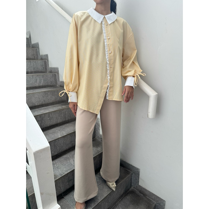 Jual NABO - Gayala Stripe Blouse / Cotton / Busui Friendly ( Ready ...