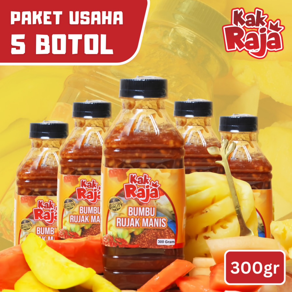 Jual Bumbu Saus Rujak Manis Kak Raja Paket Usaha Kemasan 300 Gram ...