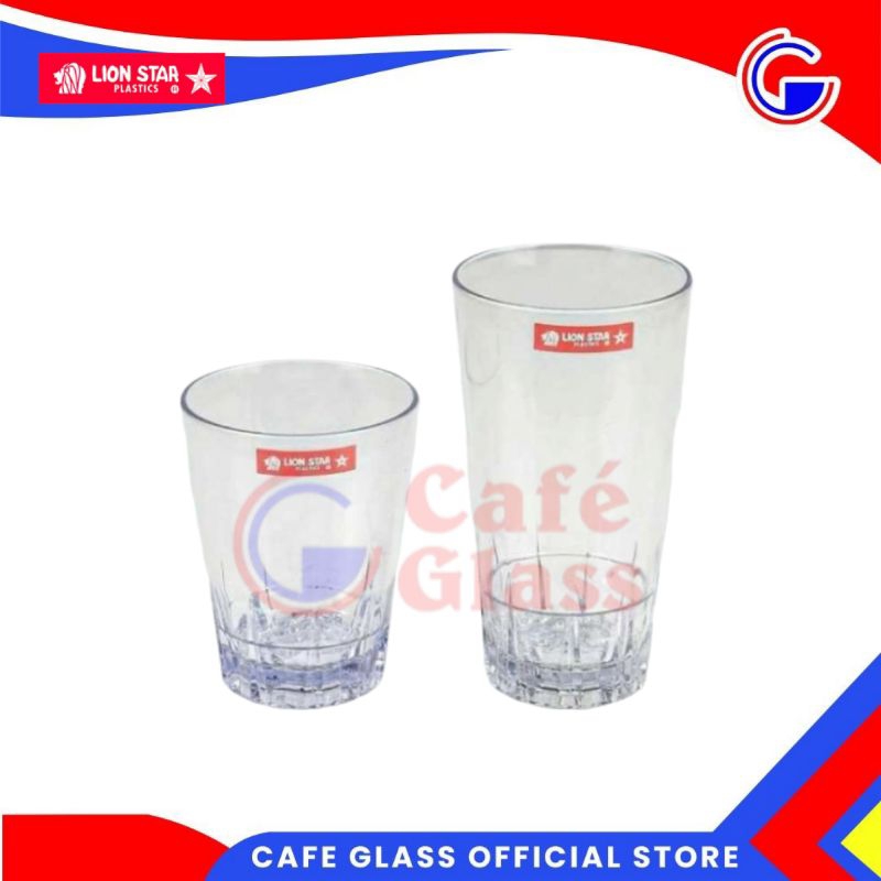 Gelas Soda Juice Clear - Gelas Akrilik Bening Ga Pecah 350Ml 500Ml - Florence Lion Star