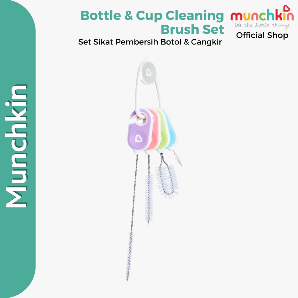 Jual MUNCHKIN Detail Cleaning Brush Set (4 pcs) sikat botol susu
