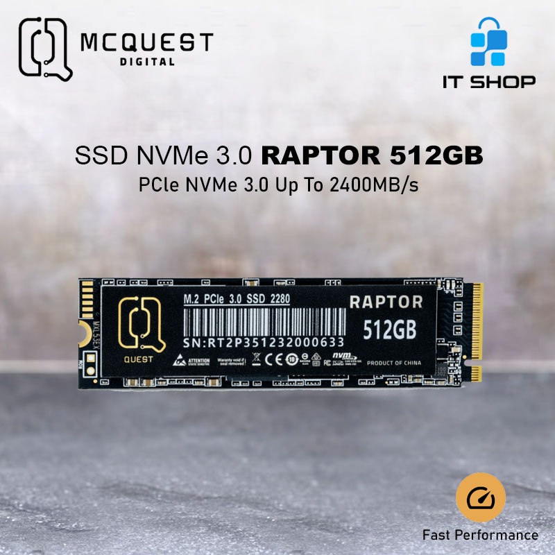 Jual MCQUEST SSD NVMe 3.0 RAPTOR 512GB | Shopee Indonesia