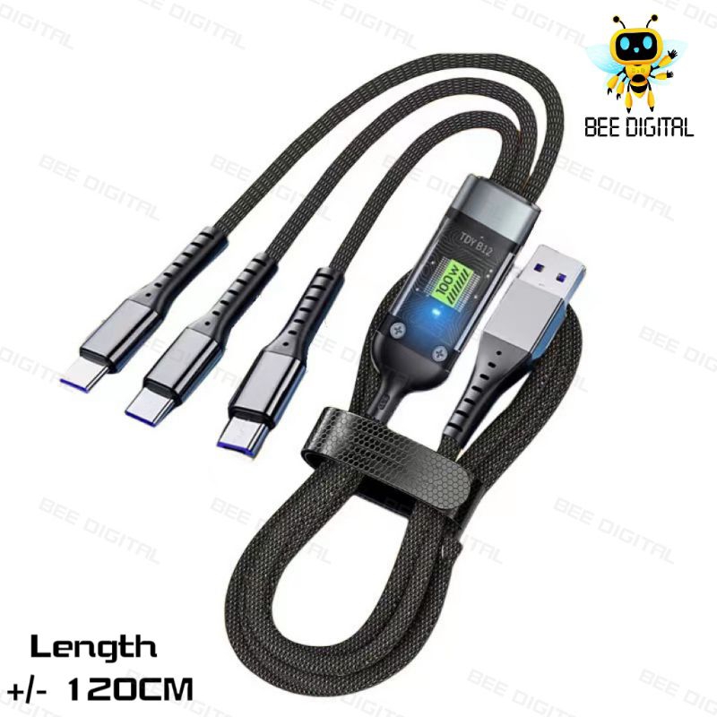 Jual BEEDIGITAL COD Cable Data 3in1 Type C Micro USB Lightning Fast ...