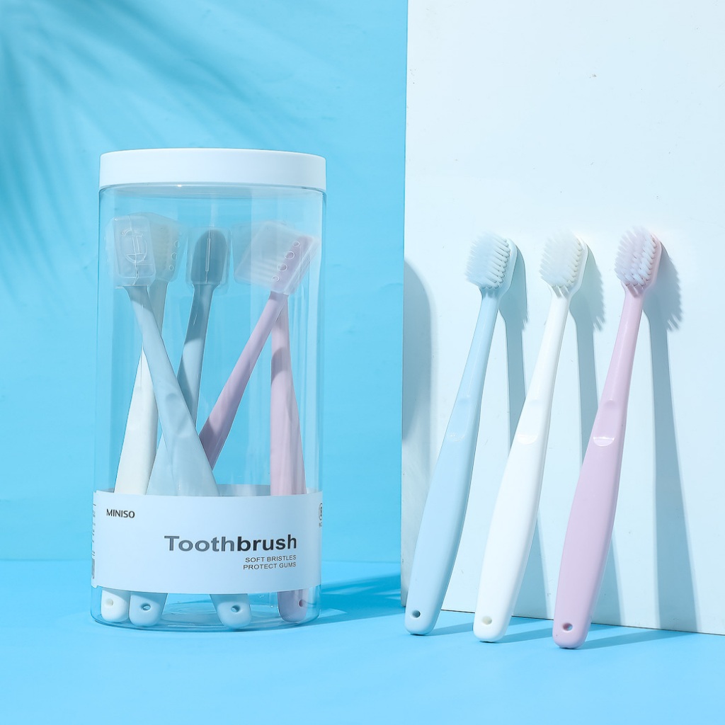 Jual Miniso Sikat Gigi Toothbrush Lembut Isi 8pcs Sikat Gigi Set ...