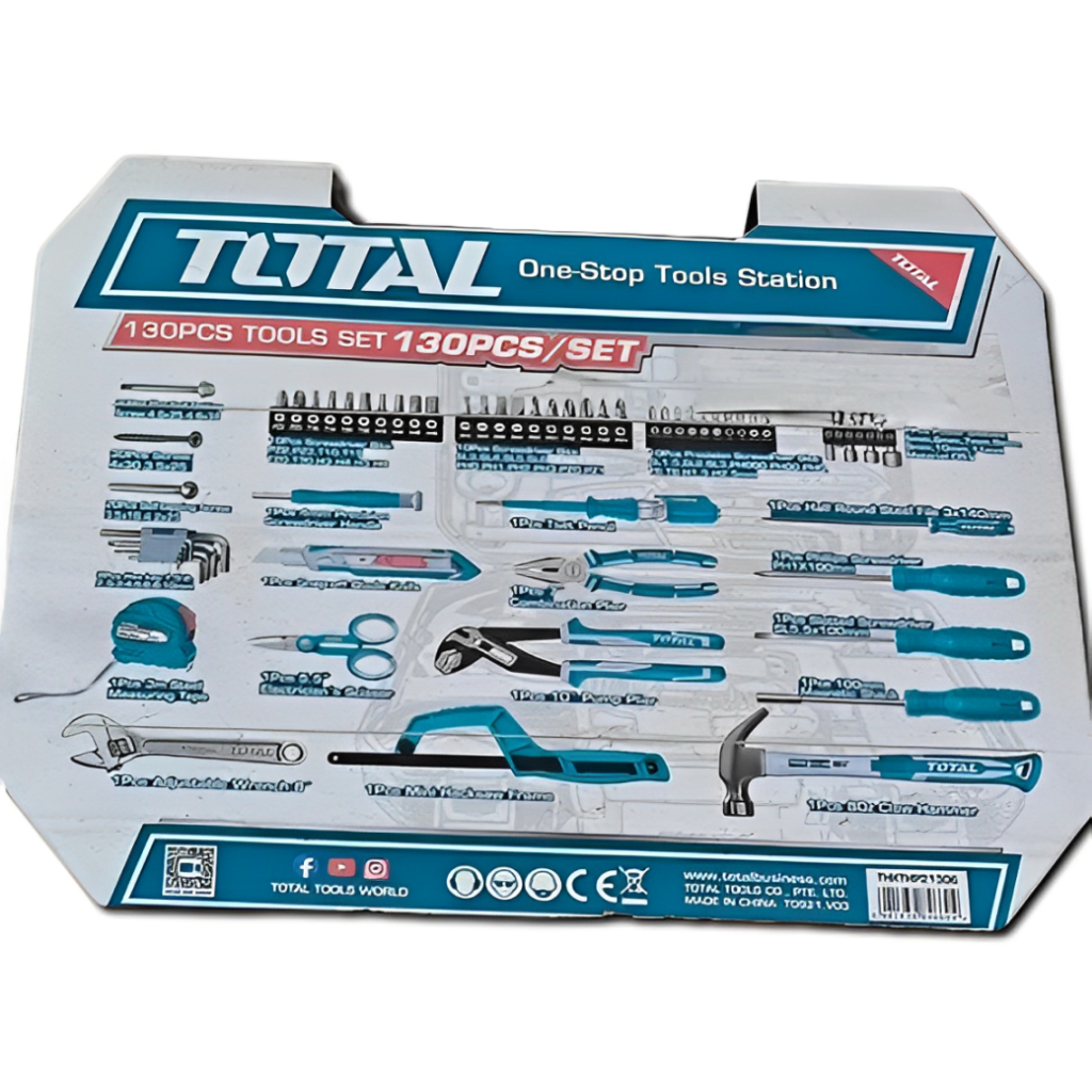 Jual TOTAL Tools Station Tools Set 130Pcs / Total Tools Kit Set 130 Pcs ...
